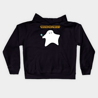 Trick or treat - Halloween, ghost, candy, lollipop. Kids Hoodie